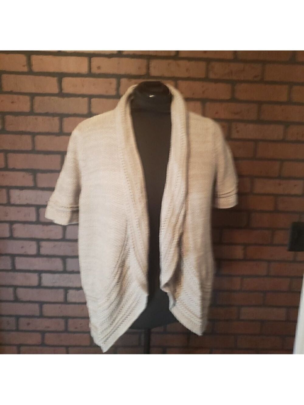 Womens Sonoma Knit Light GrayCardigan Short